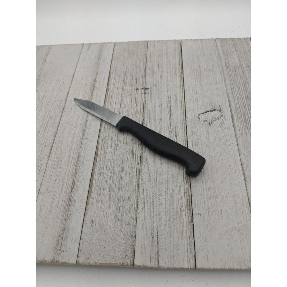 Tramontina Inox 3" Parer Paring Blade Black Handle 7 1/4"